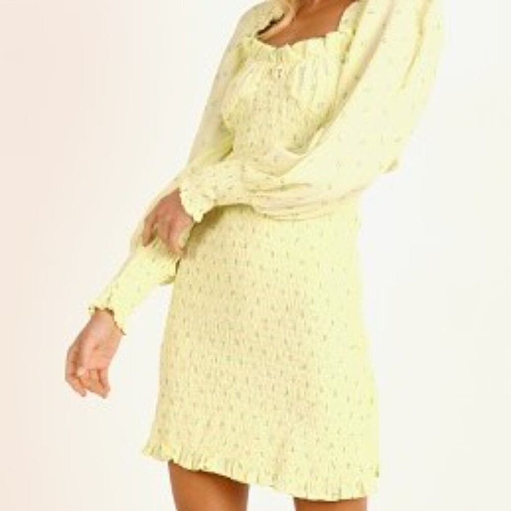 Faithfull the Brand Yellow Mini Dress